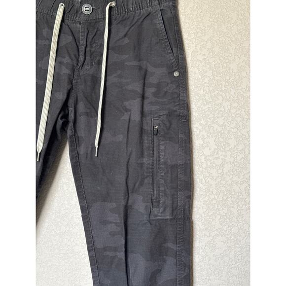 Vuori Pants Gray Black Camouflage Ripstop Cargo Canvas Drawstring Womens XS - Picture 6 of 11